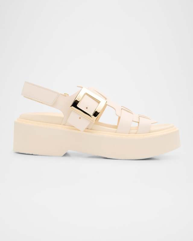Viv Rangers Buckle Leather Fisherman Sandals